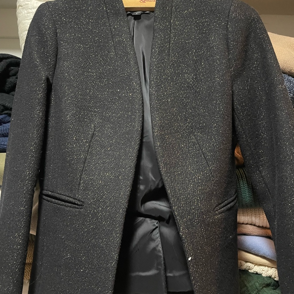 J. Crew Black and Gold Blazer